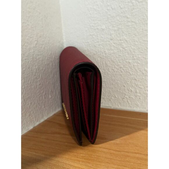 Michael Kors Saffiano Jet Set Red Small Bifold Wallet EUC - Picture 5 of 10